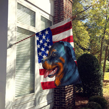 Load image into Gallery viewer, Rottweiler Dog American Flag Flag Canvas House Size CK6677CHF