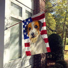 Load image into Gallery viewer, Russell Terrier Dog American Flag Flag Canvas House Size CK6678CHF