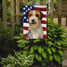 Load image into Gallery viewer, Russell Terrier Dog American Flag Garden Flag - Outdoor Decorative Yard Flag CK6678GF