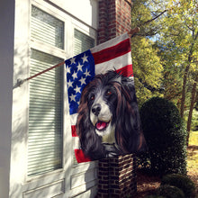 Load image into Gallery viewer, Russian Spaniel Dog American Flag Flag Canvas House Size CK6679CHF