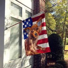 Load image into Gallery viewer, Russian Toy Dog American Flag Flag Canvas House Size CK6680CHF