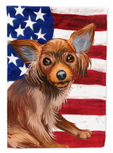 Load image into Gallery viewer, Russian Toy Dog American Flag Flag Canvas House Size CK6680CHF