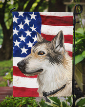 Load image into Gallery viewer, Saarloos Wolfdog Dog American Flag Garden Flag - Outdoor Decorative Yard Flag CK6682GF