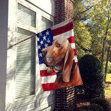 Load image into Gallery viewer, Sabueso Espanol Dog American Flag Flag Canvas House Size CK6683CHF