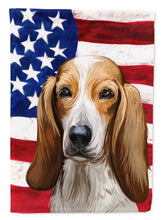 Load image into Gallery viewer, Colombian Fino Hound Dog American Flag Garden Flag - Outdoor Decorative Yard Flag CK6684GF