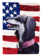 Load image into Gallery viewer, Saluki Dog American Flag Garden Flag - Outdoor Decorative Yard Flag CK6686GF