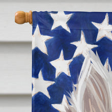 Load image into Gallery viewer, Samoyed Dog American Flag Flag Canvas House Size CK6687CHF