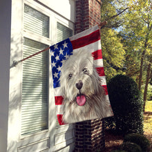 Load image into Gallery viewer, Sapsali Dog American Flag Flag Canvas House Size CK6688CHF