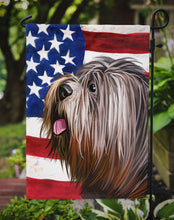 Load image into Gallery viewer, Schapendoes  American Flag Garden Flag - Outdoor Decorative Yard Flag CK6690GF