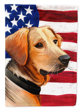 Load image into Gallery viewer, Schiller hound Dog American Flag Flag Canvas House Size CK6691CHF