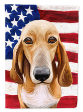 Load image into Gallery viewer, Schweizer Laufhund Dog American Flag Flag Canvas House Size CK6693CHF