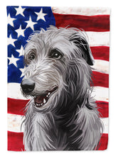 Load image into Gallery viewer, Scottish Deerhound Dog American Flag Garden Flag - Outdoor Decorative Yard Flag CK6695GF