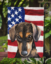 Load image into Gallery viewer, Serbian Hound Dog American Flag Garden Flag - Outdoor Decorative Yard Flag CK6699GF