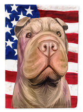 Load image into Gallery viewer, Shar Pei Dog American Flag Flag Canvas House Size CK6702CHF