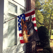 Load image into Gallery viewer, Shikoku Dog American Flag Flag Canvas House Size CK6706CHF