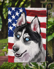 Load image into Gallery viewer, Siberian Husky Dog American Flag Garden Flag - Outdoor Decorative Yard Flag CK6708GF