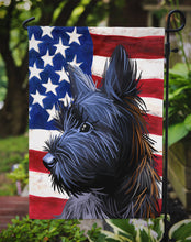 Load image into Gallery viewer, Skye Terrier Dog American Flag Garden Flag - Outdoor Decorative Yard Flag CK6709GF