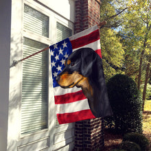 Load image into Gallery viewer, Smaland Hound Dog American Flag Flag Canvas House Size CK6714CHF