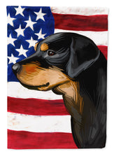 Load image into Gallery viewer, Smaland Hound Dog American Flag Garden Flag - Outdoor Decorative Yard Flag CK6714GF