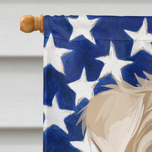 Load image into Gallery viewer, Soft-Coated Wheaten Terrier American Flag Flag Canvas House Size CK6715CHF
