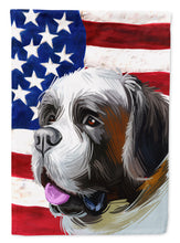 Load image into Gallery viewer, Saint Bernard American Flag Garden Flag - Outdoor Decorative Yard Flag CK6722GF