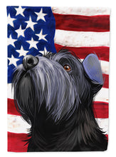Load image into Gallery viewer, Standard Schnauzer Black American Flag Flag Canvas House Size CK6725CHF