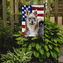Load image into Gallery viewer, Swedish Vallhund Dog American Flag Garden Flag - Outdoor Decorative Yard Flag CK6731GF