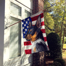 Load image into Gallery viewer, Teddy Roosevelt Terrier American Flag Flag Canvas House Size CK6735CHF