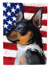 Load image into Gallery viewer, Teddy Roosevelt Terrier American Flag Flag Canvas House Size CK6735CHF
