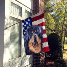 Load image into Gallery viewer, Tibetan Mastiff American Flag Flag Canvas House Size CK6739CHF