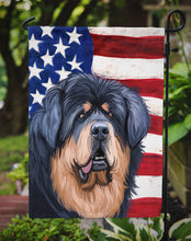 Load image into Gallery viewer, Tibetan Mastiff American Flag Garden Flag - Outdoor Decorative Yard Flag CK6739GF