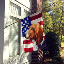 Load image into Gallery viewer, Treeing Walker Coonhound American Flag Flag Canvas House Size CK6746CHF
