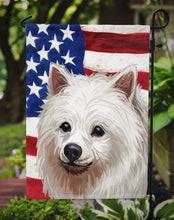 Load image into Gallery viewer, Volpino Italiano American Flag Garden Flag - Outdoor Decorative Yard Flag CK6748GF