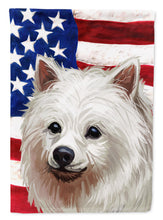 Load image into Gallery viewer, Volpino Italiano American Flag Garden Flag - Outdoor Decorative Yard Flag CK6748GF