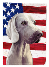 Load image into Gallery viewer, Weimaraner American Flag Garden Flag - Outdoor Decorative Yard Flag CK6749GF