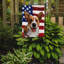 Load image into Gallery viewer, Cardigan Welsh Corgi American Flag Garden Flag - Outdoor Decorative Yard Flag CK6750GF