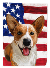Load image into Gallery viewer, Cardigan Welsh Corgi American Flag Garden Flag - Outdoor Decorative Yard Flag CK6750GF