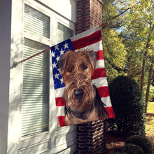 Load image into Gallery viewer, Welsh Terrier American Flag Flag Canvas House Size CK6754CHF