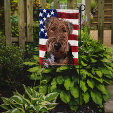 Load image into Gallery viewer, Welsh Terrier American Flag Garden Flag - Outdoor Decorative Yard Flag CK6754GF