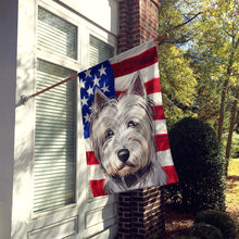 Load image into Gallery viewer, West Highland White Terrier American Flag Flag Canvas House Size CK6755CHF