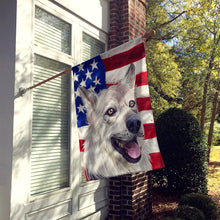 Load image into Gallery viewer, West Siberian Laika American Flag Flag Canvas House Size CK6756CHF