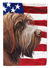 Load image into Gallery viewer, Wirehaired Pointing Griffon American Flag Flag Canvas House Size CK6757CHF