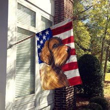 Load image into Gallery viewer, Wirehaired Vizsla American Flag Flag Canvas House Size CK6758CHF