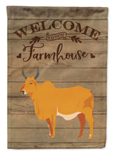 Load image into Gallery viewer, Zebu Indicine Cow Welcome Flag Canvas House Size CK6769CHF