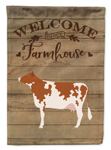 Load image into Gallery viewer, Ayrshire Cow Welcome Flag Canvas House Size CK6771CHF