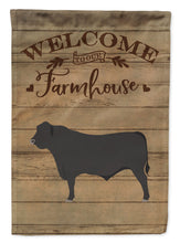 Load image into Gallery viewer, Black Angus Cow Welcome Garden Flag – Decorative Outdoor Yard Flag CK6772GF