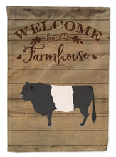 Load image into Gallery viewer, Belted Galloway Cow Welcome Garden Flag – Decorative Outdoor Yard Flag CK6775GF