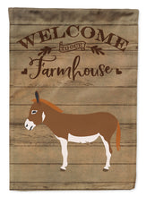 Load image into Gallery viewer, Miniature Mediterranian Donkey Welcome Flag Canvas House Size CK6791CHF