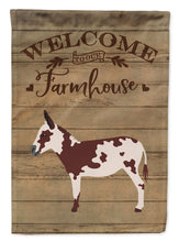 Load image into Gallery viewer, American Spotted Donkey Welcome Flag Canvas House Size CK6795CHF