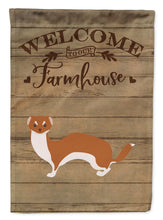 Load image into Gallery viewer, Weasel Welcome Flag Canvas House Size CK6814CHF